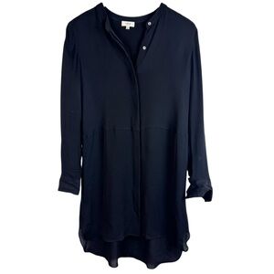 Wilfred | Black 100% Silk Button Down Dress, XXS